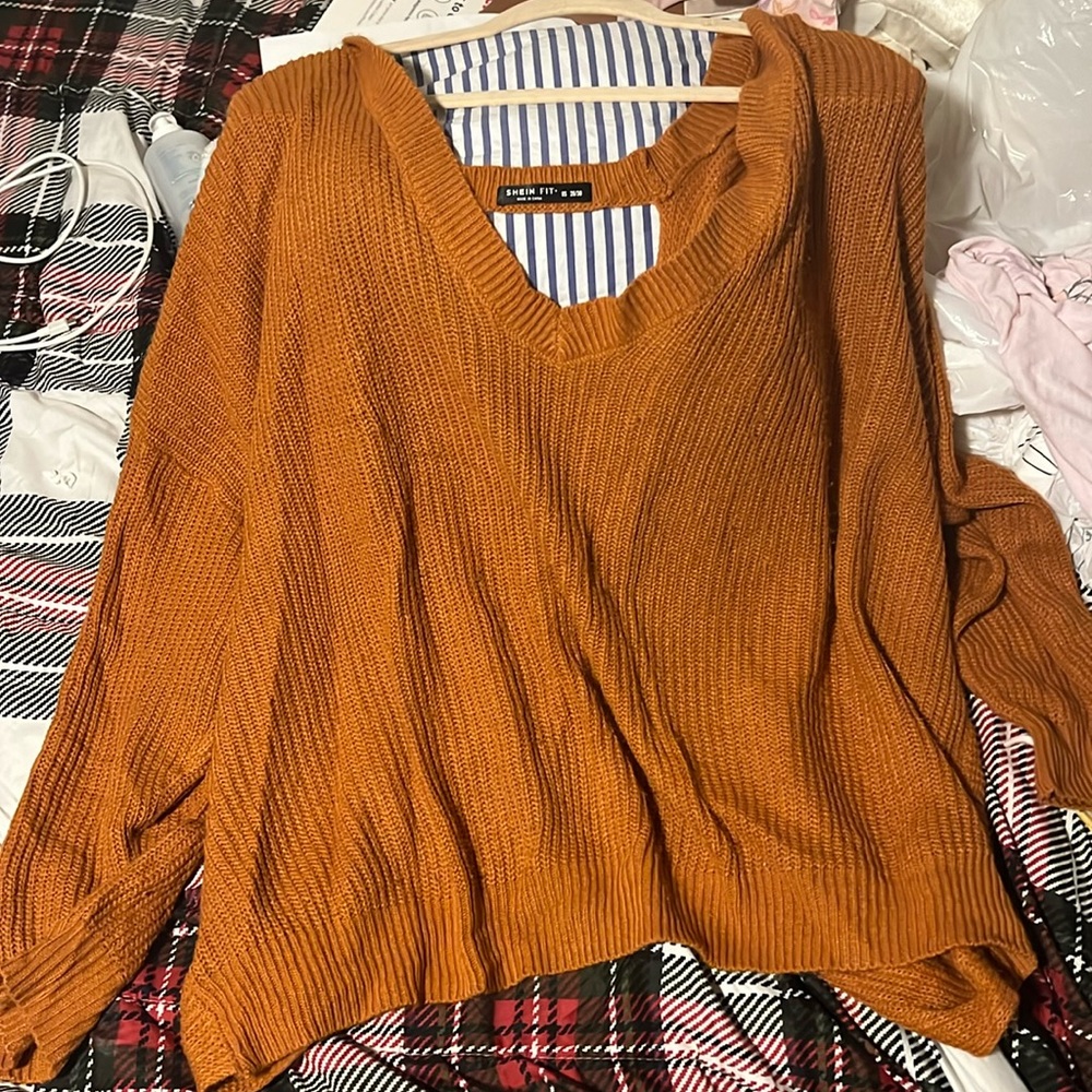 Copper orange soft sweater